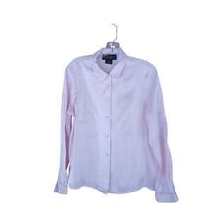 Requirements Iridescent Pink Satin Blouse Size 14